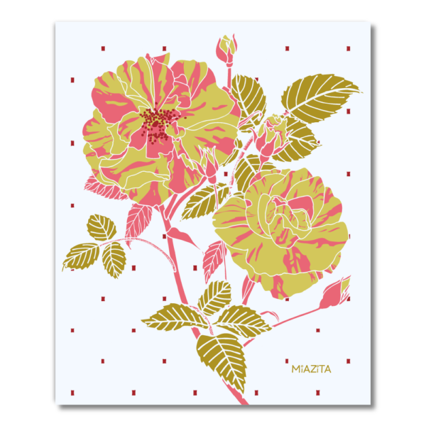 Rosa Mundi, Rose Coral - Fine Art Print